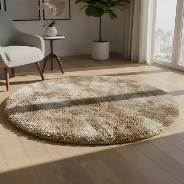 Tapete peludo redondo luxo de 1 m